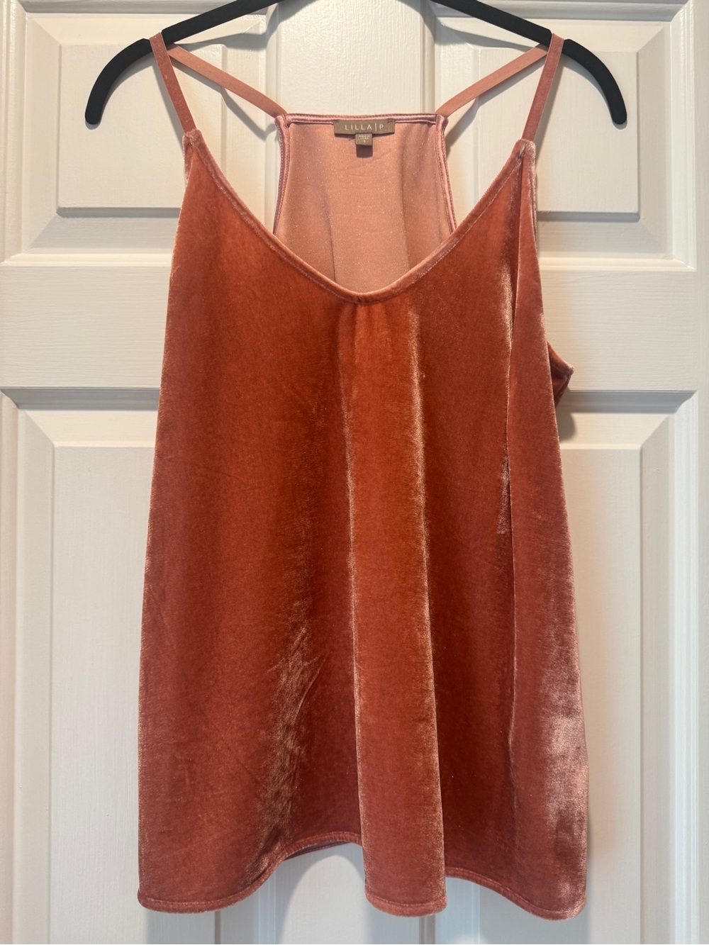 Lilla P Velvet Rust-Orange Cami Tank